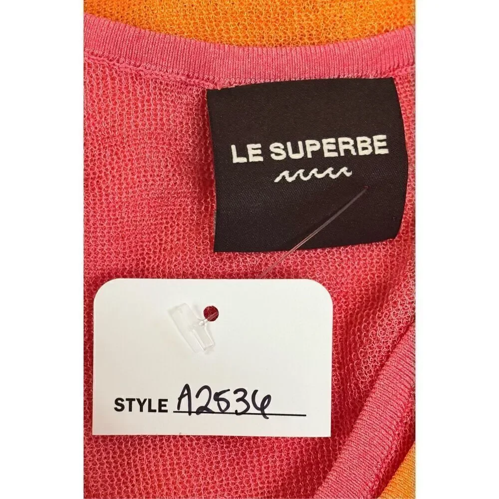 LE SUPERBE AIRY DRESS in Orange/Strawberry NWT Size XS
